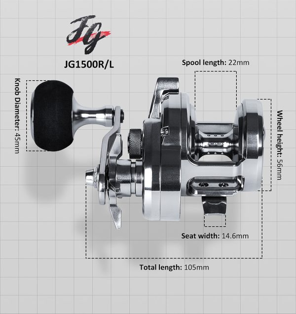 Noeby Nonsuch JG1500 / JG2500 Jigging Reel - Image 5