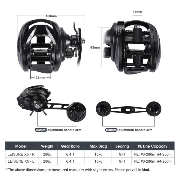 Noeby Leisure X5 Baitcasting Reel - Image 6